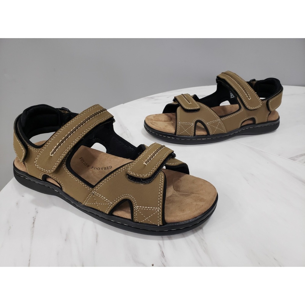 NEW 9 WIDE - Dockers fisherman ankle strap sandals mens tan brown gorpcore dad